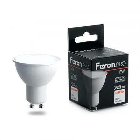 Лампа светодиодная Feron.PRO LB-1606 GU10 6W 2700K OSRAM LED