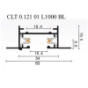 Шинопровод шинопровод встраиваемый однофазный Crystal Lux CLT 0.121 01 L1000 BL