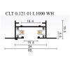 Шинопровод шинопровод встраиваемый однофазный Crystal Lux CLT 0.121 01 L1000 WH