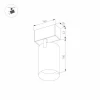 Трековый светодиодный светильник для магнитного шинопровода Arlight Mag-Spot-45-R65-18W Warm3000 033087