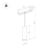 Трековый светодиодный светильник Arlight Mag-Orient-Spot-Hang-R45-12W Warm3000 035713 Трековый светодиодный светильник Arlight Mag-Orient-Spot-Hang-R45-12W Warm3000 035713