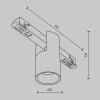 Трековый светодиодный светильник Maytoni Technical Magnetic Exility Alfa TR122-4-7W-DS-BS