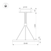 Подвесной светодиодный светильник Arlight SP-Congo-Can-1-R400-24W Warm3000 046212