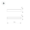 Трековый светодиодный светильник Arlight Mag-Flat-25-L200-6W Warm3000 046332
