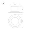 Встраиваемый светодиодный светильник Arlight MS-Drop-Built-R137-24W Warm3000 041463
