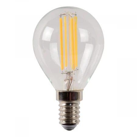 Лампа светодиодная диммируемая Lucide E14 4W 2700K прозрачная 49022/04/60