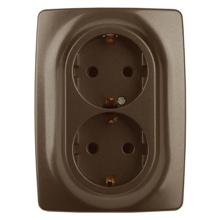 Розетка ЭРА 12 2x2P E Schuko со шторками 16A 250V 12-2108-13 Б0036449