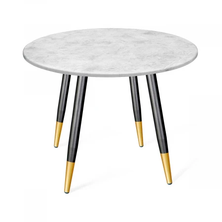 Кухонный стол Sheffilton SHT-TU14/90 МДФ черный муар/золото/мрамор премиум светл. 3382489906