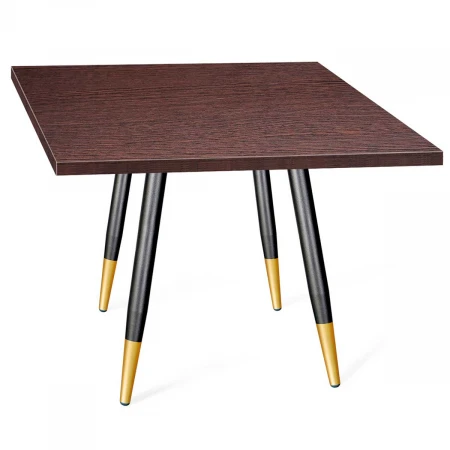 Кухонный стол Sheffilton SHT-TU14/ЛДСП 80/80 венге/чёрный муар/золото 9738378803