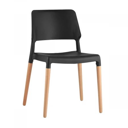 Кухонный стул Stool Group BISTRO черный с деревян. ножками 8086 BLACK