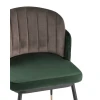 Кухонный стул Stool Group Пенелопа вельвет зеленый+коричневый FDC8054 FUT-73 + FUT-54