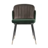 Кухонный стул Stool Group Пенелопа вельвет зеленый+коричневый FDC8054 FUT-73 + FUT-54