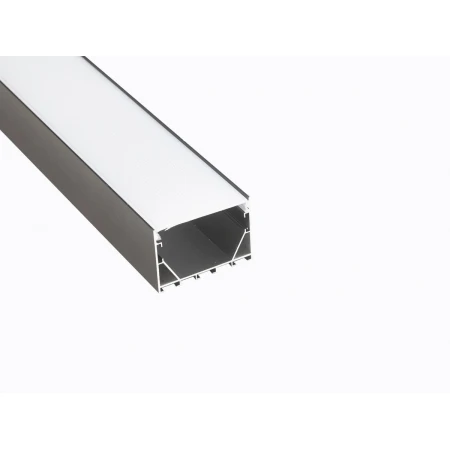 Профиль накладной LEDS POWER СПН5035 алюм. черный с призм.рассеивателем 2м 008523