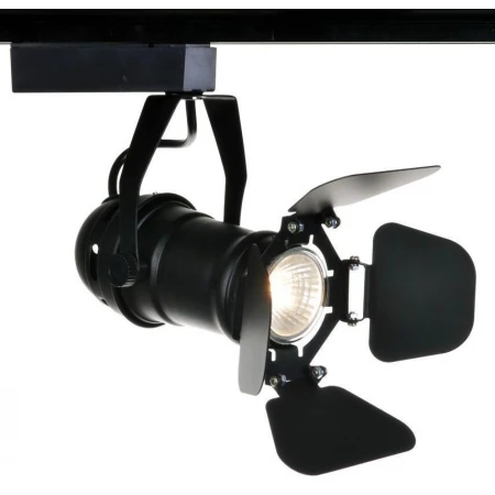 Трековый светильник свободного перемещения (на шину) arte lamp a5319pl-1bk track lights 1xgu10 50w 220v ip20