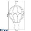 Светильник садово-парковый, 60w 230v e27 черное золото, ip44, pl3703