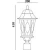 Светильник садово-парковый, 60w 230v e27 черное золото, pl162