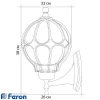 Светильник садово-парковый, 60w 230v e27 ip44 черное золото, pl3801