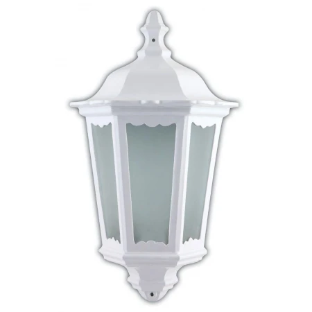 Светильник садово-парковый Feron 6206 шестигранный на стену накладной 60W E27 230V, белый