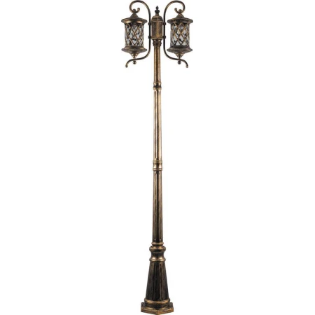 Светильник садово-парковый Feron PL5038 столб круглый 2*100W 230V E27, черное золото