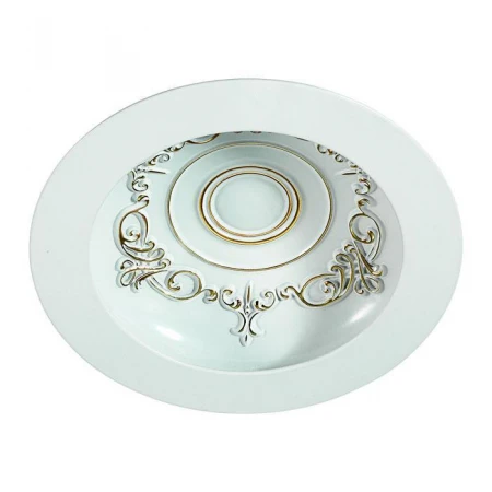 Встраиваемый светодиодный светильник белый/золото gesso 9w 3000k