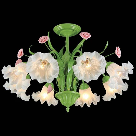 Люстра Natali Kovaltseva ROSE 11462/8C GREEN ROSE