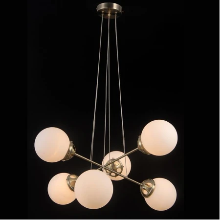 Люстра Natali Kovaltseva MOLECULE 81047-6C ANTIQUE BRASS