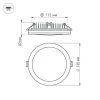 Встраиваемый светодиодный светильник Arlight LTD-135SOL-20W Day White 020711