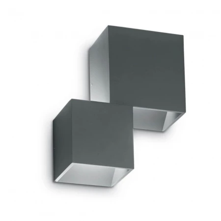 Уличный настенный светодиодный светильник Ideal Lux Rubik Ap2 Antracite 4000K
