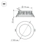 Встраиваемый светодиодный светильник Arlight LTD-105WH-Frost-9W Warm White 110deg 021067